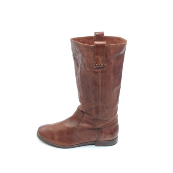 Frye Anna Women’s Mid Pull On Boots Brown Leather Size 8M - Picture 1 of 14